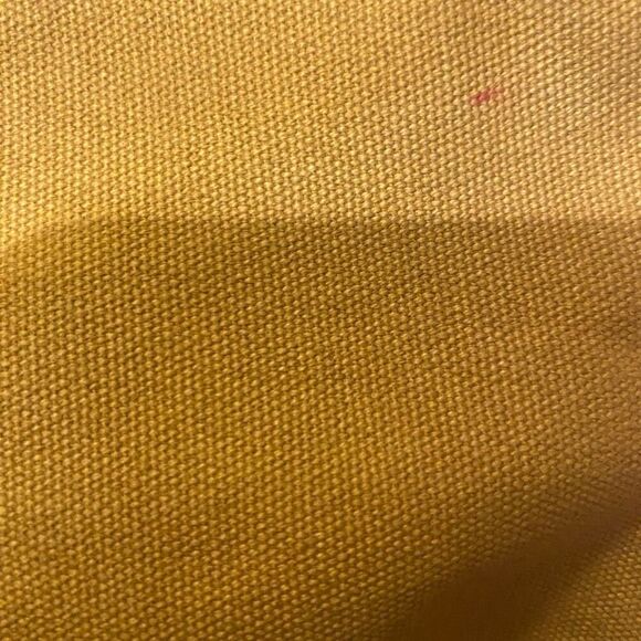 SAKS 5TH AVENUE Canvas Tote Bag Mustard 12.5X6.5X11.5 SEE DESCRIPTION - Picture 5 of 12